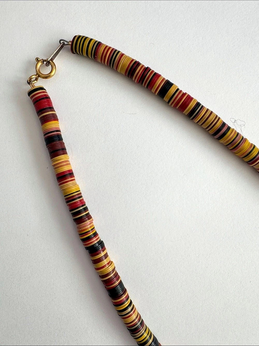 Handmade Multicolor Striped Beaded 20” Necklace